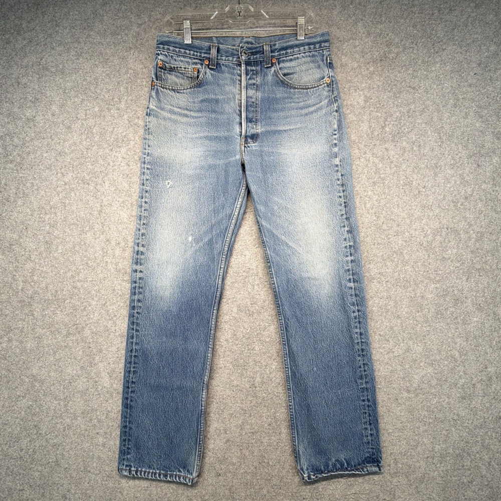 Vintage Levis 501xx Jeans Mens 34x34 (Fits 31x29) Made in USA Button Fly 1990